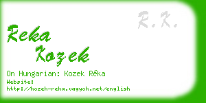 reka kozek business card